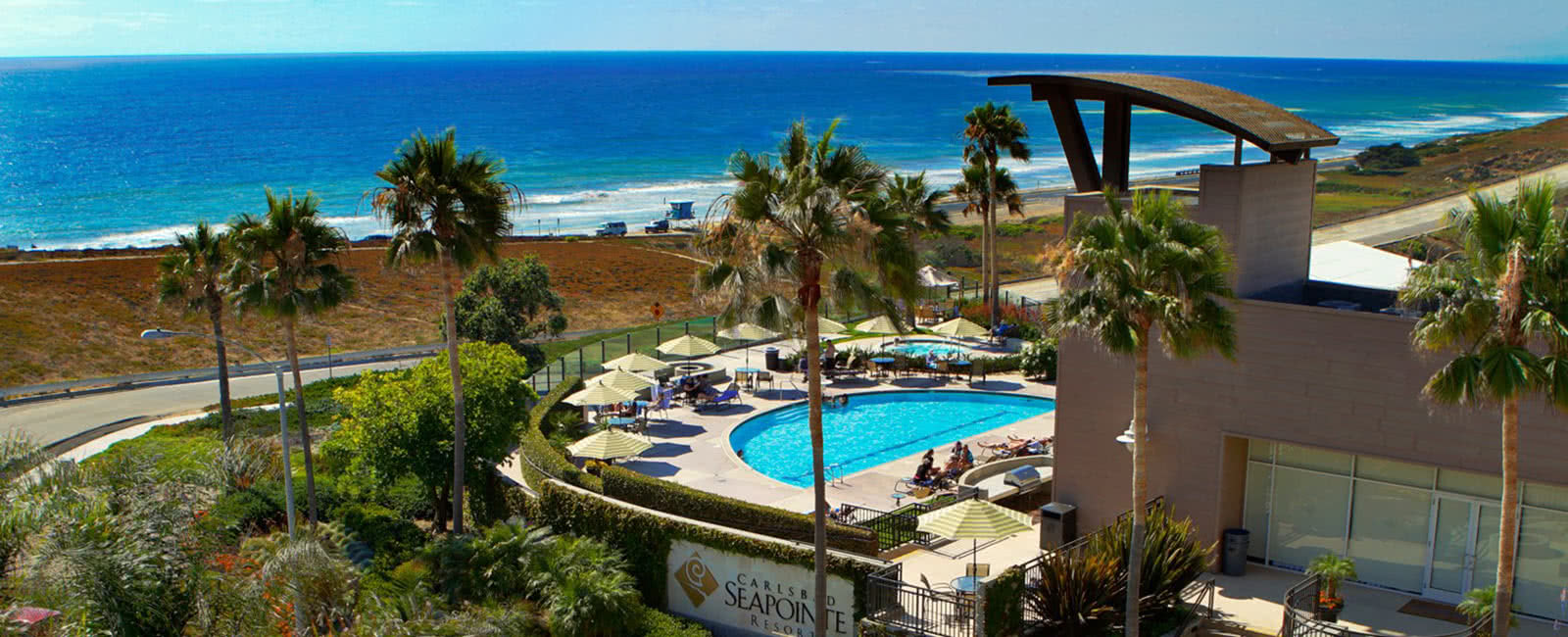 Exterior of Carlsbad Seapointe Resort in Carlsbad, California