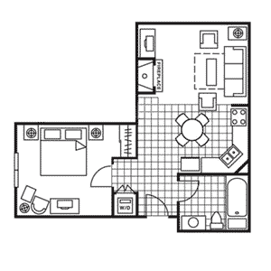 One Bedroom Floor Plan at Valdoro Mountain Lodge in Breckenridge, Colorado