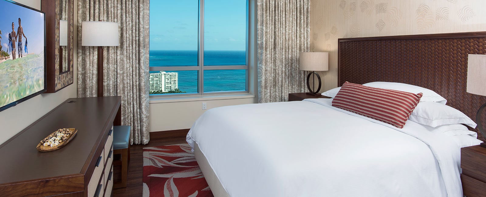 Bedroom at Grand Waikikian Resort in Honolulu, Hawaii