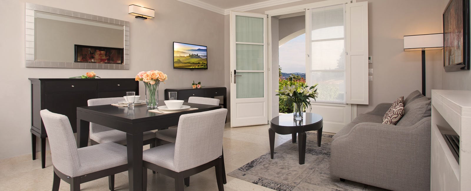 Living and Dining Area at Borgo alle Vigne Resort in Tuscany, Italy