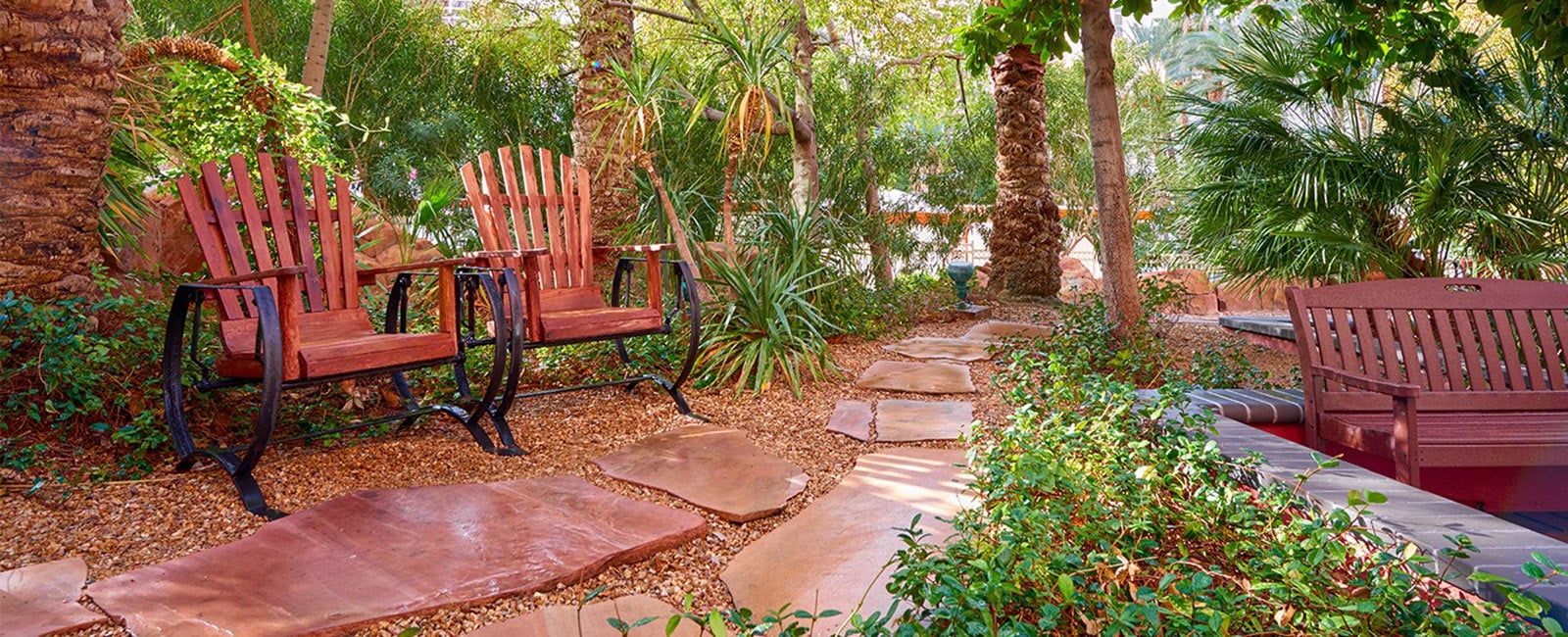 Outdoor Area of the Flamingo Resort in Las Vegas, Nevada