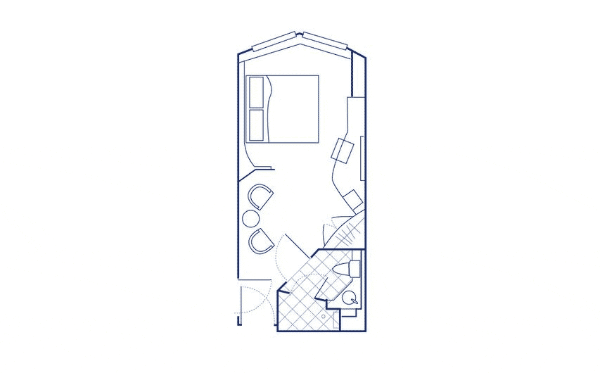 Studio Floor Plan at the Hilton Club – New York