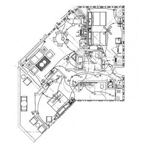 Two-Bedroom Floor Plan at Ocean 22 in Myrtle Beach, South Carolina