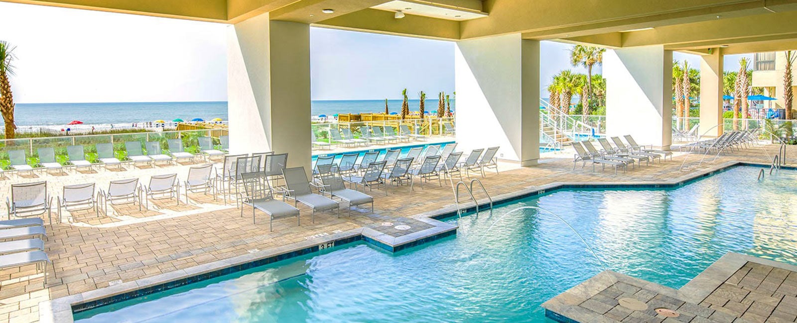 Pool Area of Ocean 22 in Myrtle Beach, South Carolina