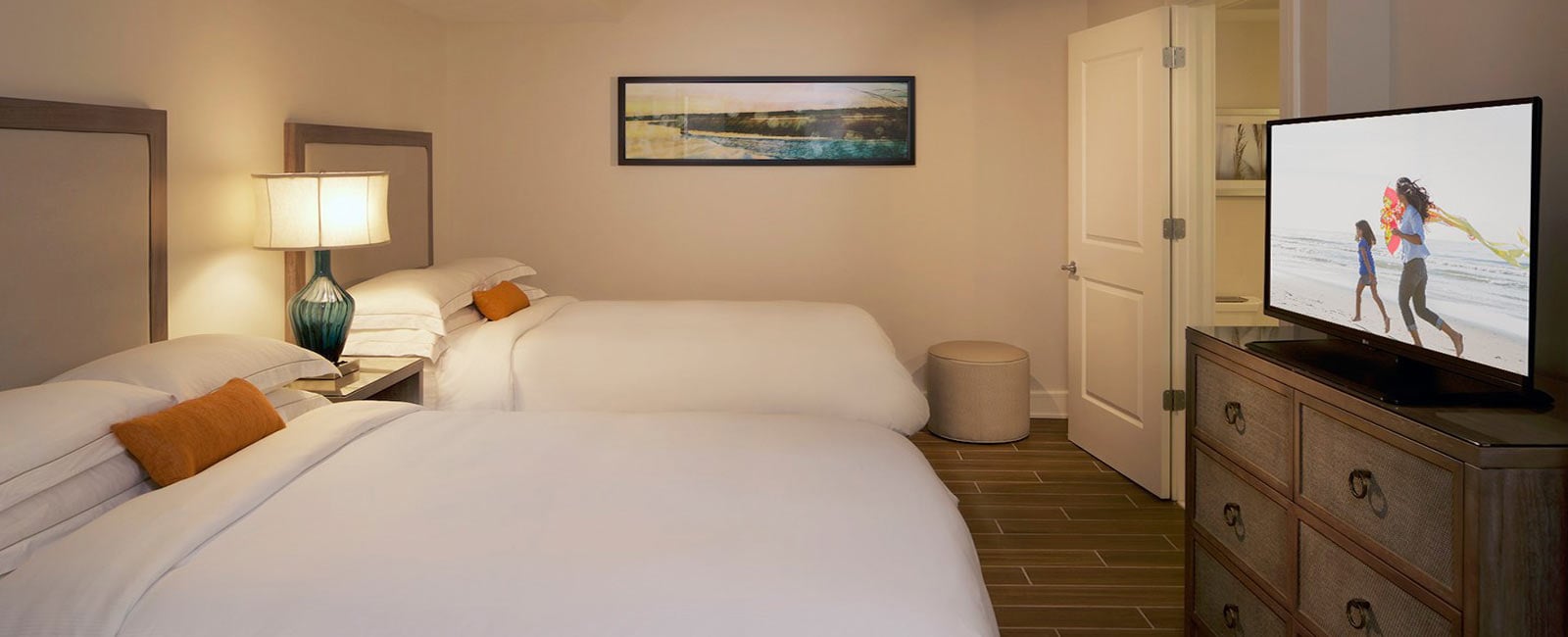 Bedroom at Ocean Oak Resort by Hilton Grand Vacations Club on Hilton Head Island, South Carolina