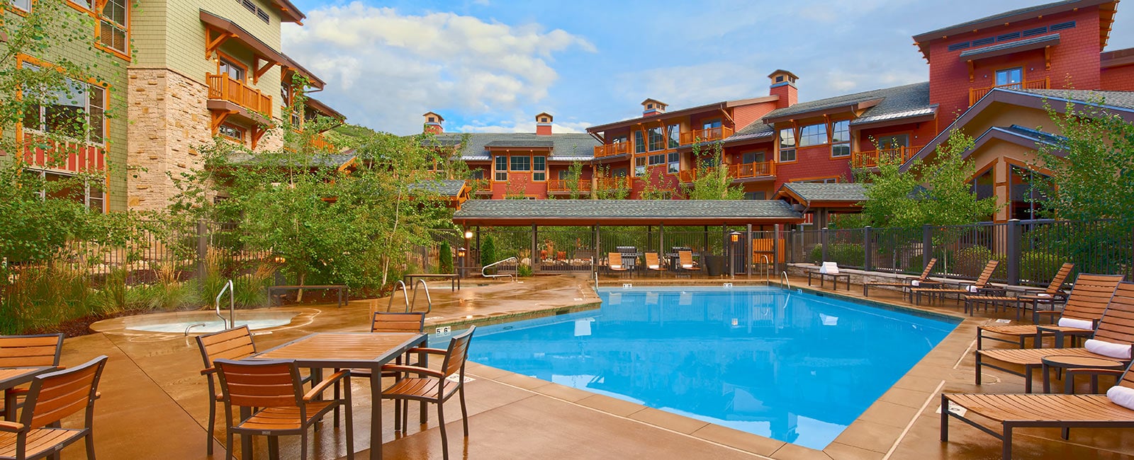 Pool Area of Sunrise Lodge in Park City, Utah